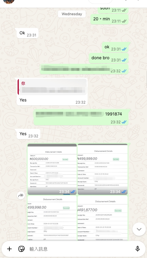 Recent large gift card payout example on KolaCash showing successful Naira disbursement in Nigeria