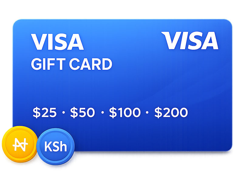  Sell Visa Gift Card for Cash in Nigeria & Kenya