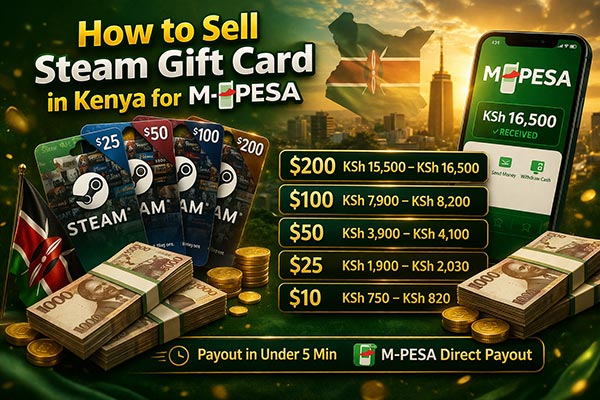 How to Sell Steam Gift Card in Kenya for M-PESA