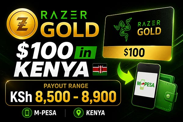How Much Is a $100 Razer Gold Gift Card in KSh in Kenya?